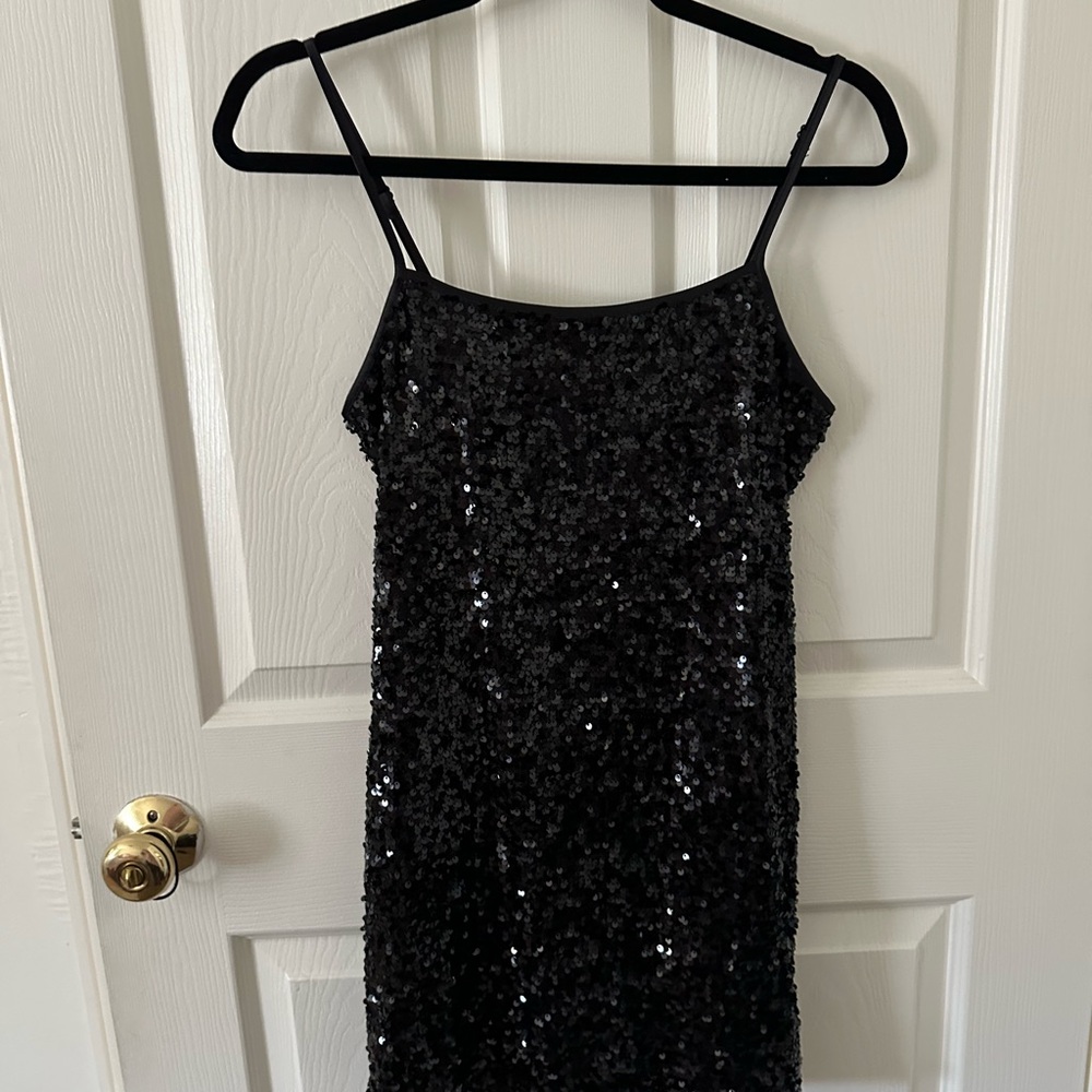 H&M Sequin Black Dress